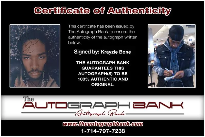Krayzie Bone — Thugs N Harmony Krayzie Bone signed rap 8x10 photo W/Cert Autographed (A0695), изображение 2