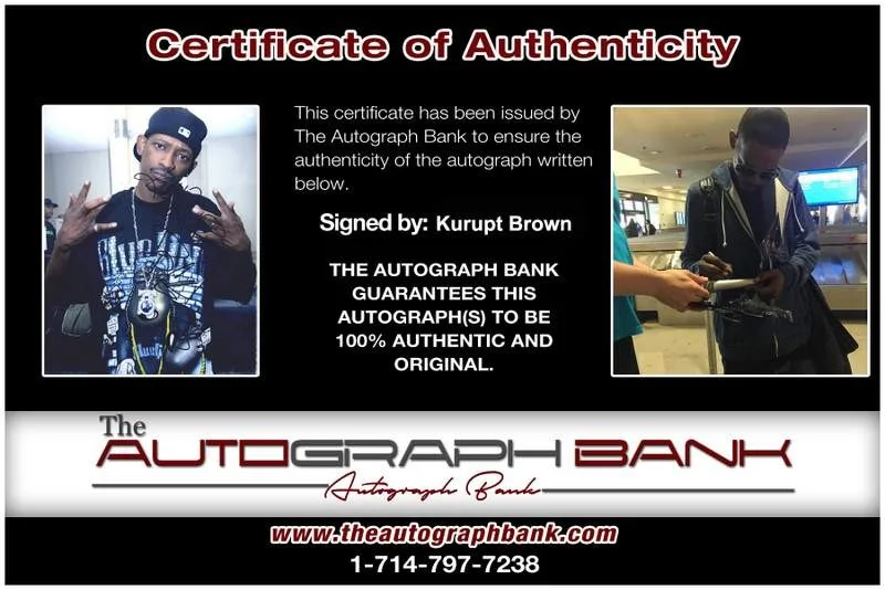 Kurupt — Death Row Kurupt authentic signed rap 8x10 photo W/Certificate Autographed A0763, изображение 2