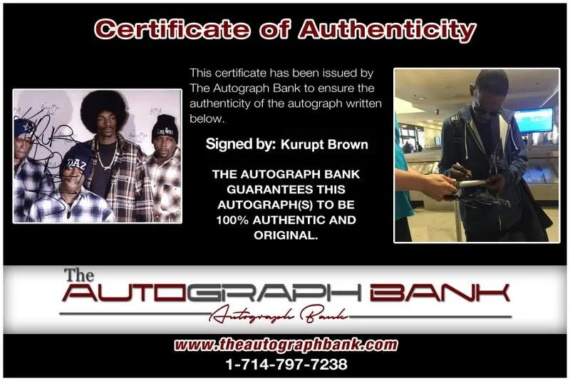 Kurupt — Death Row Kurupt authentic signed rap 8x10 photo W/Certificate Autographed A0001, изображение 2