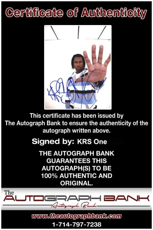 Krs One — Krs One authentic signed rap 8x10 photo W/Certificate Autographed (A0746), image 2