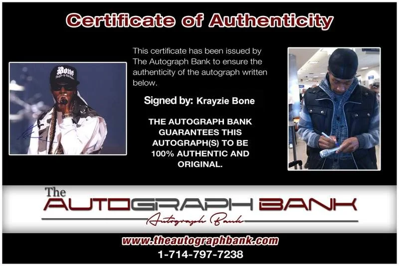 Krayzie Bone — Thugs N Harmony Krayzie Bone signed rap 8x10 photo W/Cert Autographed (A0735), изображение 2