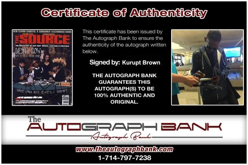 Kurupt — Death Row Kurupt authentic signed rap 8x10 photo W/Certificate Autographed A0004, image 2