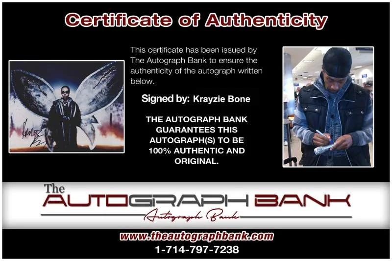Krayzie Bone — Thugs N Harmony Krayzie Bone signed rap 8x10 photo W/Cert Autographed (A0712), изображение 2