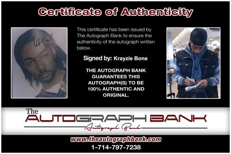 Krayzie Bone — Thugs N Harmony Krayzie Bone signed rap 8x10 photo W/Cert Autographed (A0726), image 2
