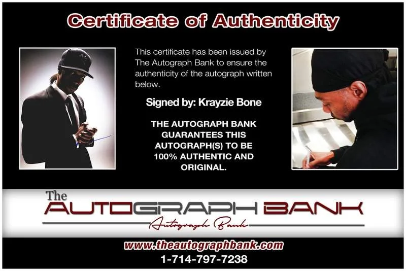 Krayzie Bone — Bone Thugs N Harmony Krayzie Bone authentic signed 8x10 photo |CERT A00629, image 2
