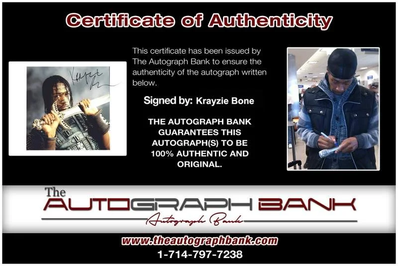 Krayzie Bone — Thugs N Harmony Krayzie Bone signed rap 8x10 photo W/Cert Autographed (A0727), изображение 2