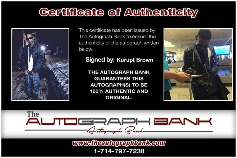Kurupt — Death Row Kurupt authentic signed rap 8x10 photo W/Certificate Autographed A0767, image 2