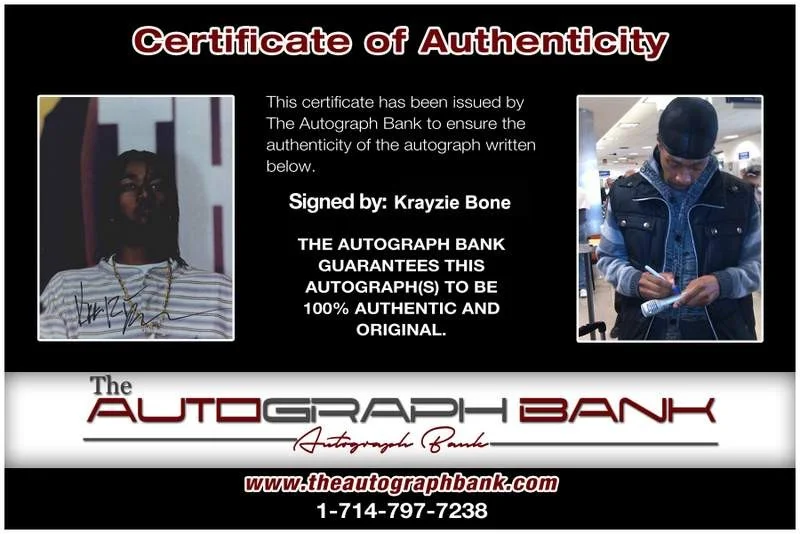 Krayzie Bone — Thugs N Harmony Krayzie Bone signed rap 8x10 photo W/Cert Autographed (A0725), изображение 2
