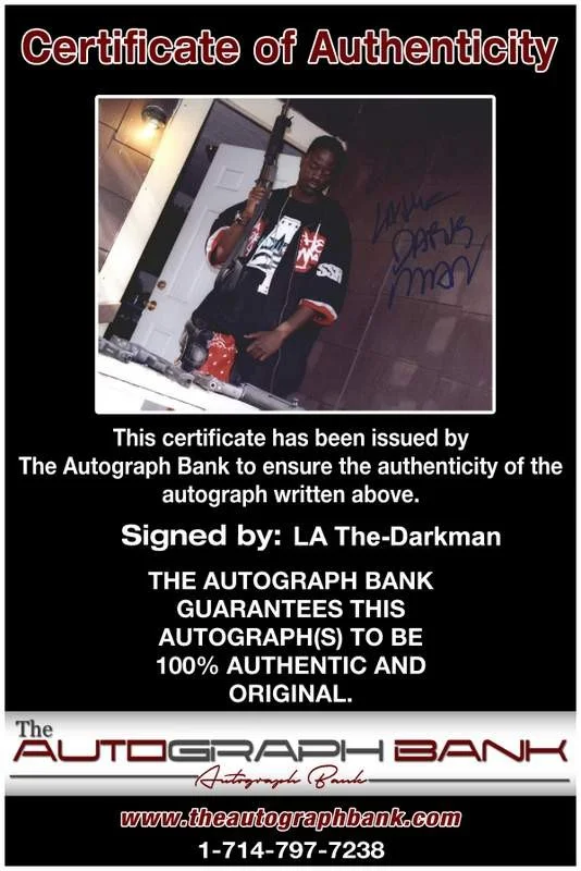 La The Darkman — La The-Darkman authentic signed rap 8x10 photo W/Certificate Autographed (A0783), изображение 2