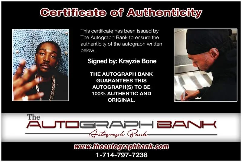 Krayzie Bone — Bone Thugs N Harmony Krayzie Bone authentic signed 8x10 photo |CERT A00677, image 2