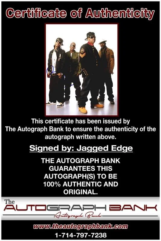 Jagged Edge — Jagged Edge authentic signed rap 8x10 photo W/Certificate Autographed (A00753), image 2