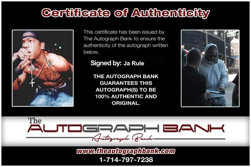 Ja Rule — Murder Inc Ja Rule authentic signed rap 8x10 photo W/Cert Autographed (A0584), image 2