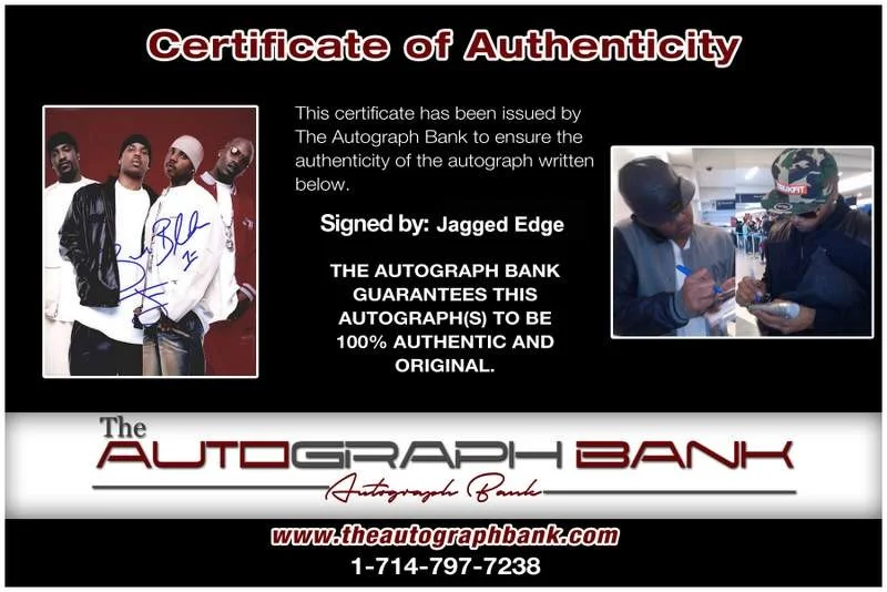 Jagged Edge — Jagged Edge authentic signed rap 8x10 photo W/Certificate Autographed (A0613), image 2