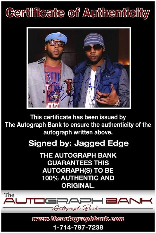 Jagged Edge — Jagged Edge authentic signed rap 8x10 photo W/Certificate Autographed (A00751), image 2