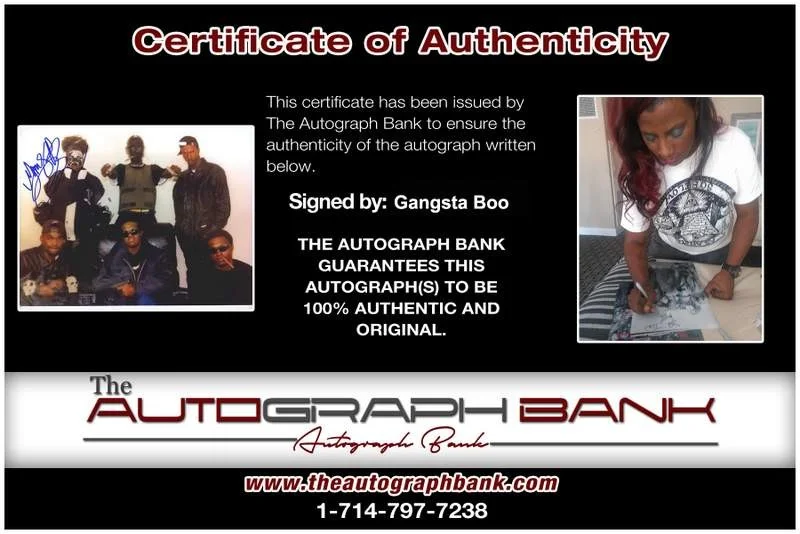 Gangsta Boo — Three Six Mafia Gangsta Boo signed rap 8x10 photo W/Certificate Autographed 0440, image 2