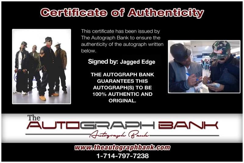 Jagged Edge — Jagged Edge authentic signed rap 8x10 photo W/Certificate Autographed (A0605), image 2