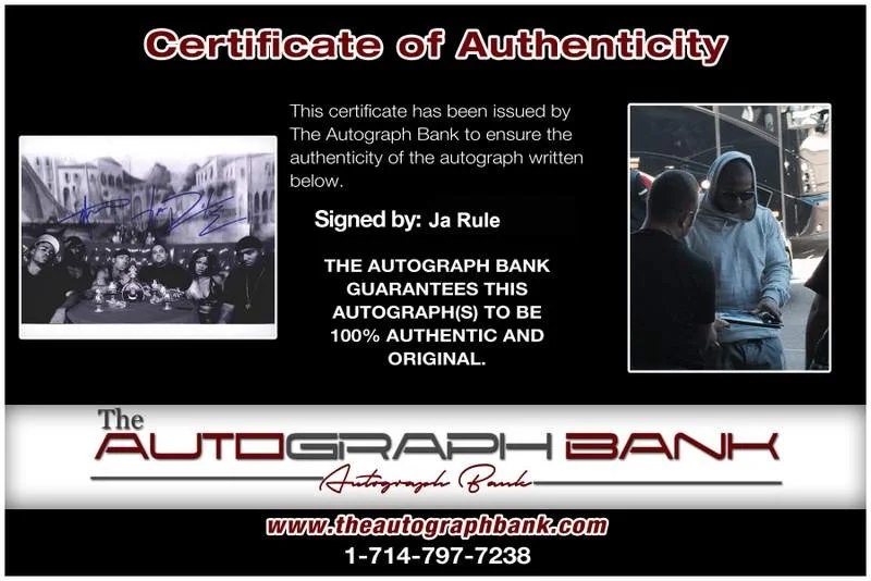 Ja Rule — Murder Inc Ja Rule authentic signed rap 8x10 photo W/Cert Autographed (A0576), image 2