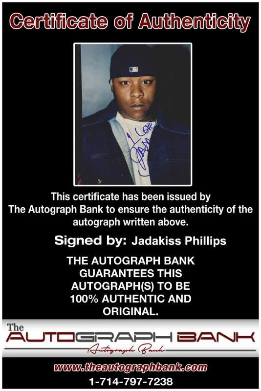 Jadakiss — The Lox Jadakiss authentic signed rap 8x10 photo W/Certificate Autographed A0597, image 2