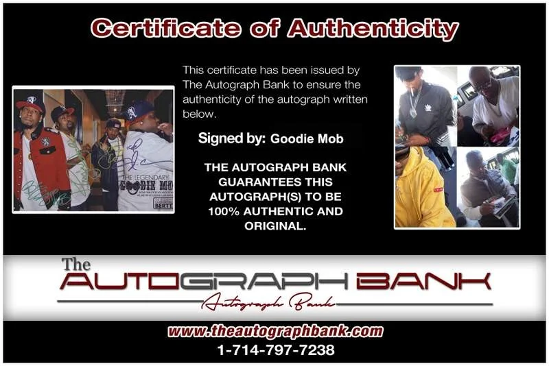 Goodie Mob — Goodie Mob authentic signed rap 8x10 photo W/Certificate Autographed (A0487), image 2