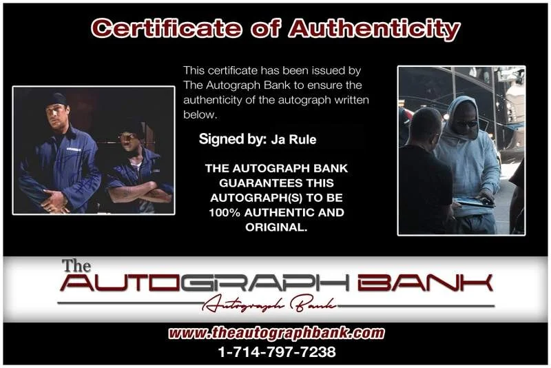 Ja Rule — Murder Inc Ja Rule authentic signed rap 8x10 photo W/Cert Autographed (A0574), image 2