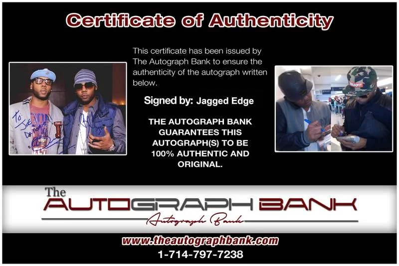 Jagged Edge — Jagged Edge authentic signed rap 8x10 photo W/Certificate Autographed (A0608), image 2