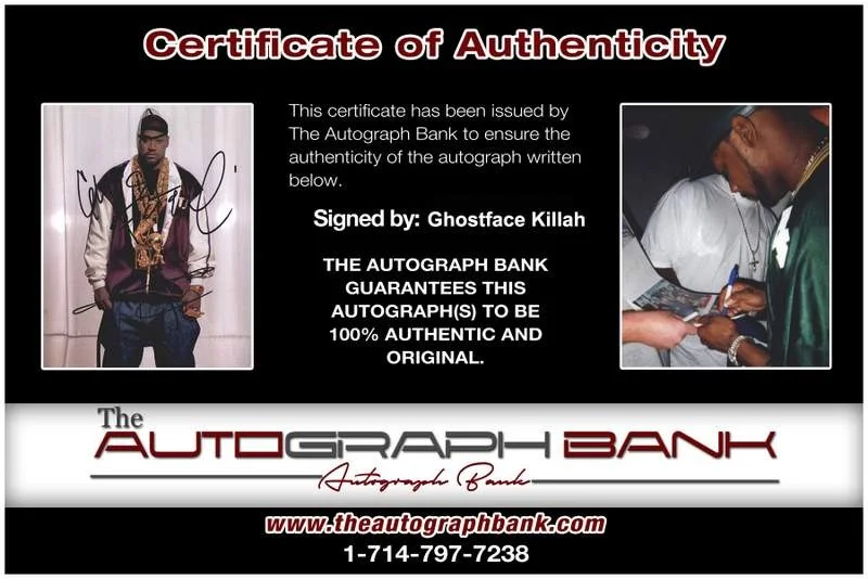 Ghostface Killah — Wu Tang Clan Ghostface Killah authentic signed 8x10 photo W/Cert Autograph A0476, изображение 2