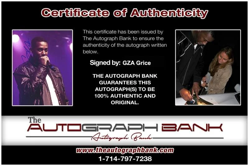 Gza — Wu Tang Clan Gza authentic signed rap 8x10 photo W/Certificate Autographed A0520, изображение 2