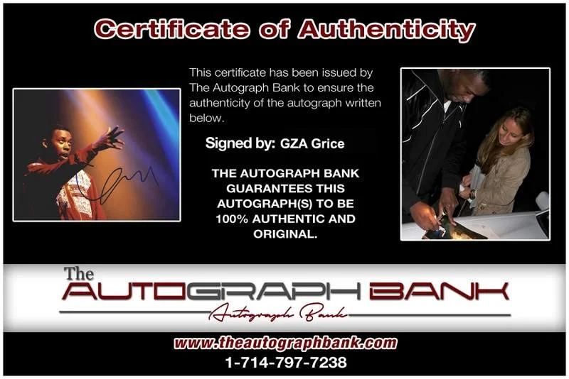 Gza — Wu Tang Clan Gza authentic signed rap 8x10 photo W/Certificate Autographed A0533, изображение 2