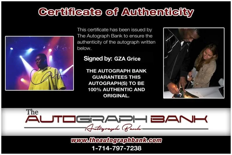 Gza — Wu Tang Clan Gza authentic signed rap 8x10 photo W/Certificate Autographed A0511, изображение 2