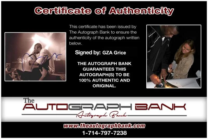 Gza — Wu Tang Clan Gza authentic signed rap 8x10 photo W/Certificate Autographed A0509, image 2