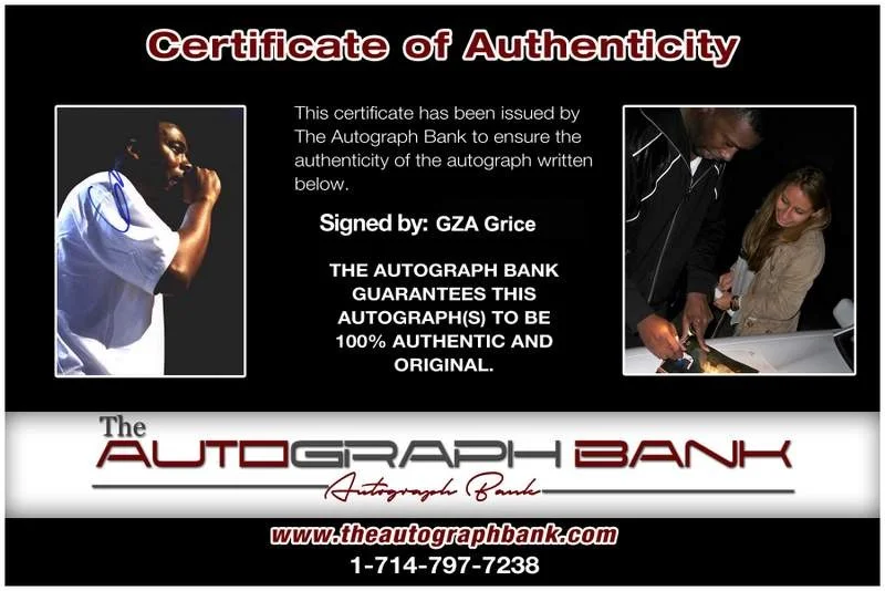 Gza — Wu Tang Clan Gza authentic signed rap 8x10 photo W/Certificate Autographed A0523, изображение 2