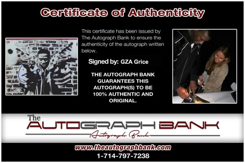 Gza — Wu Tang Clan Gza authentic signed rap 8x10 photo W/Certificate Autographed A0513, изображение 2