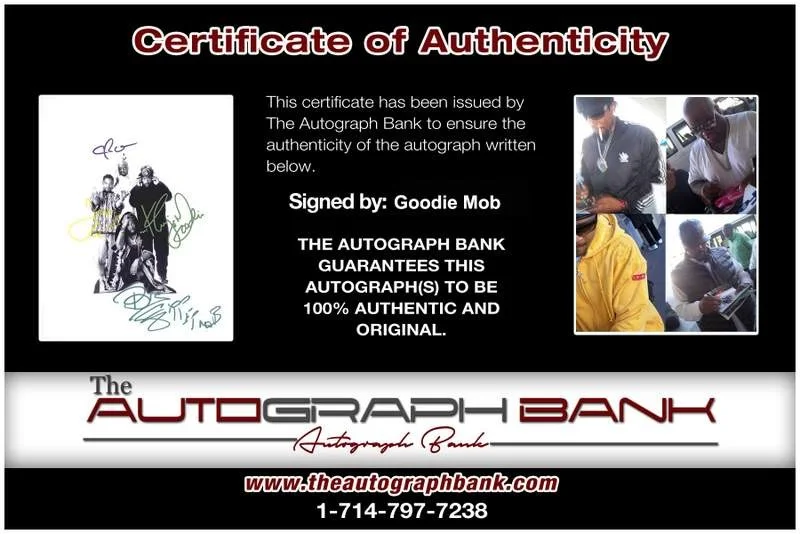 Goodie Mob — Goodie Mob authentic signed rap 8x10 photo W/Certificate Autographed (A0488), image 2