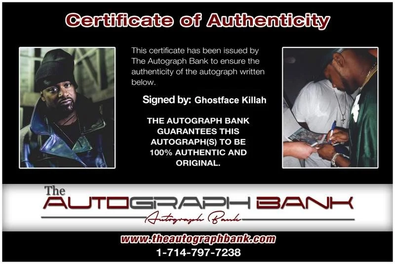 Ghostface Killah — Wu Tang Clan Ghostface Killah authentic signed 8x10 photo W/Cert Autograph A0480, изображение 2