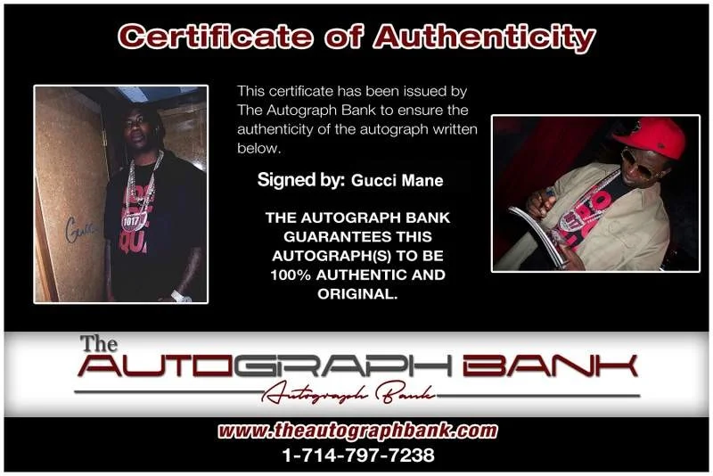 Gucci Mane — Gucci Mane authentic signed rap 8x10 photo W/Certificate Autographed (A0497), image 2