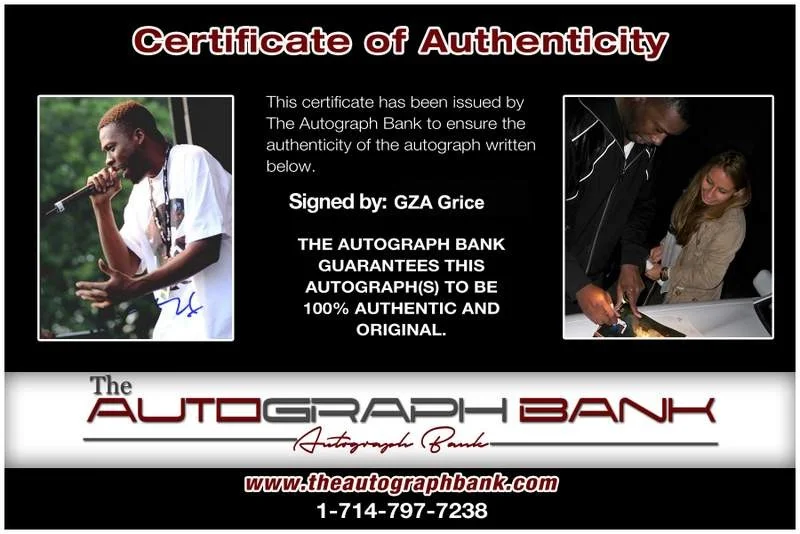 Gza — Wu Tang Clan Gza authentic signed rap 8x10 photo W/Certificate Autographed A0518, image 2