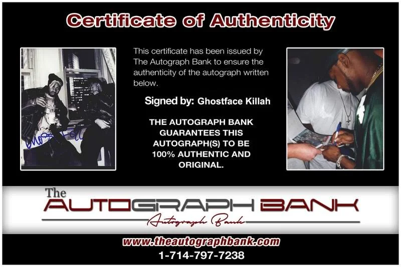 Ghostface Killah — Wu Tang Clan Ghostface Killah authentic signed 8x10 photo W/Cert Autograph A0477, изображение 2