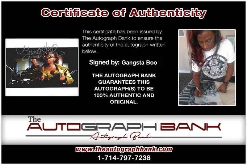 Gangsta Boo — Three Six Mafia Gangsta Boo signed rap 8x10 photo W/Certificate Autographed 0464, image 2
