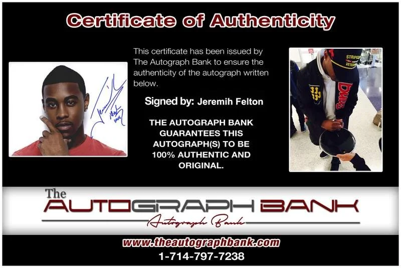 Jeremih — Jeremih Felton authentic signed rap 8x10 photo W/Certificate Autographed (A0617), image 2
