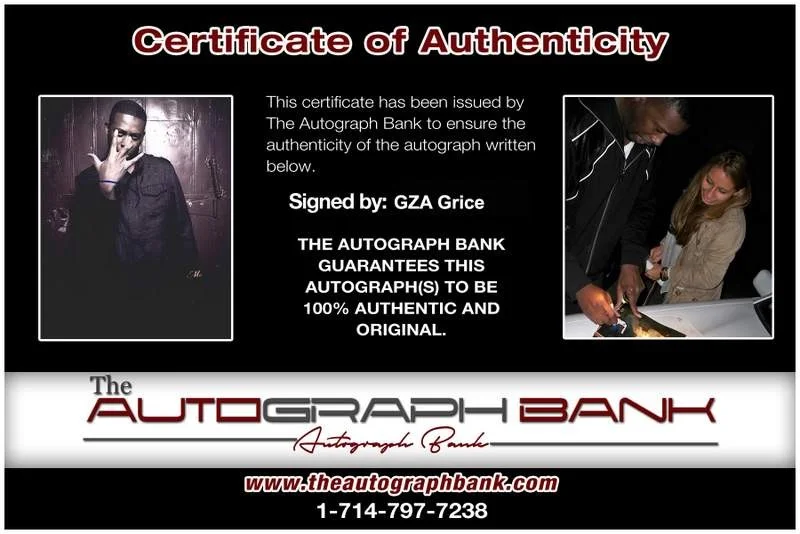 Gza — Wu Tang Clan Gza authentic signed rap 8x10 photo W/Certificate Autographed A0514, изображение 2
