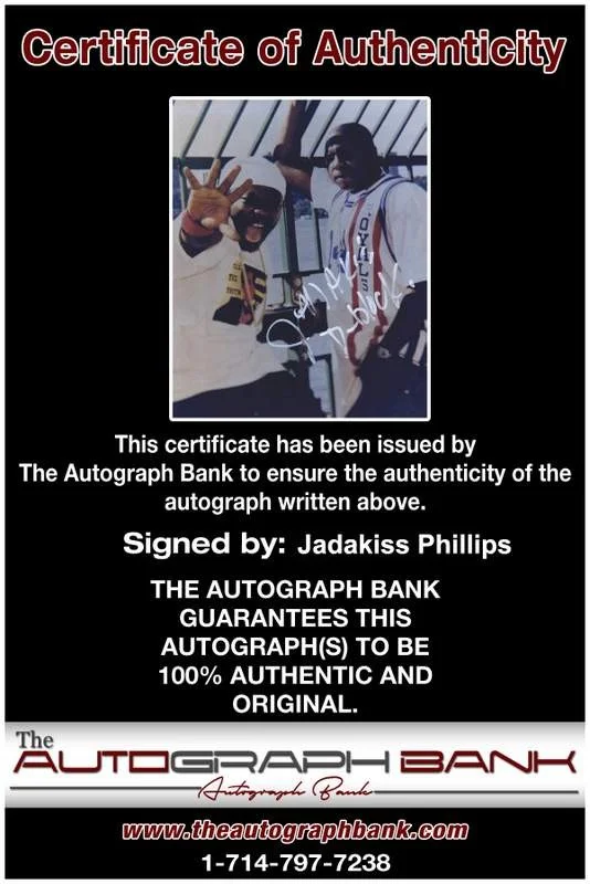 Jadakiss — The Lox Jadakiss authentic signed rap 8x10 photo W/Certificate Autographed A0599, image 2