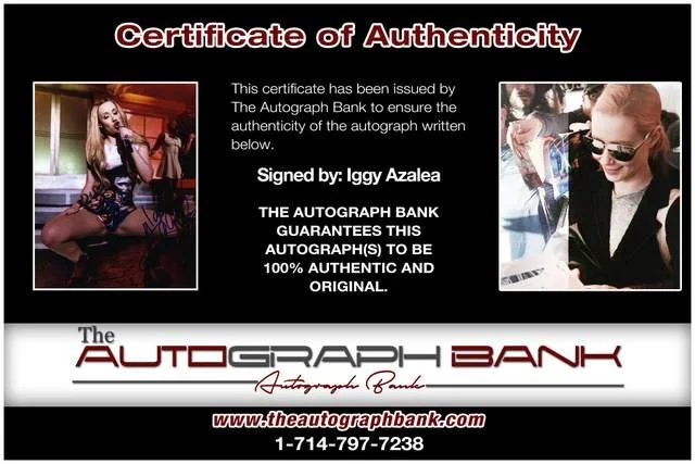 Iggy Azalea — Iggy Azalea authentic signed rap 8x10 photo W/Certificate Autographed (A0001), изображение 2
