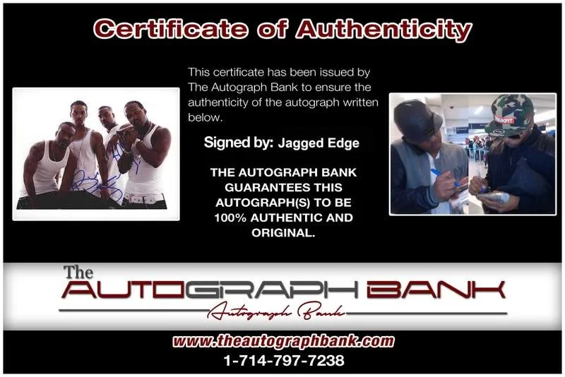 Jagged Edge — Jagged Edge authentic signed rap 8x10 photo W/Certificate Autographed (A0607), image 2