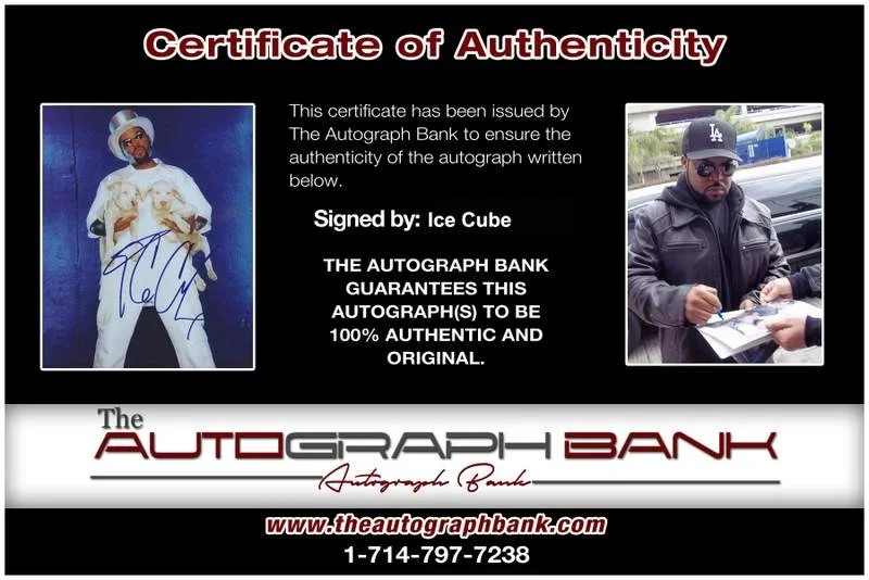 Ice Cube — Ice Cube authentic signed rap 8x10 photo W/Certificate Autographed (A0552), image 2