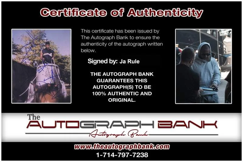 Ja Rule — Murder Inc Ja Rule authentic signed rap 8x10 photo W/Cert Autographed (A0569), изображение 2