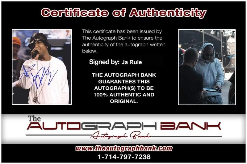 Ja Rule — Murder Inc Ja Rule authentic signed rap 8x10 photo W/Cert Autographed (A0591), image 2