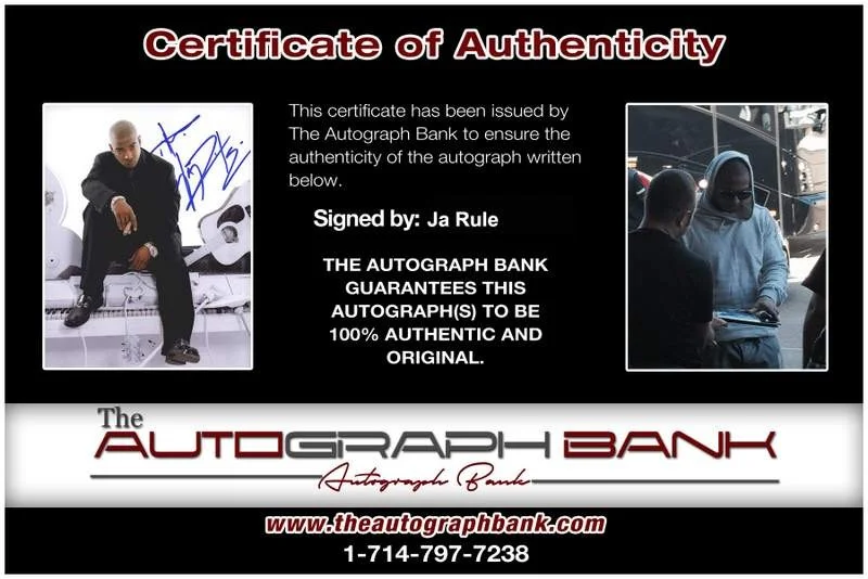 Ja Rule — Murder Inc Ja Rule authentic signed rap 8x10 photo W/Cert Autographed (A0593), image 2