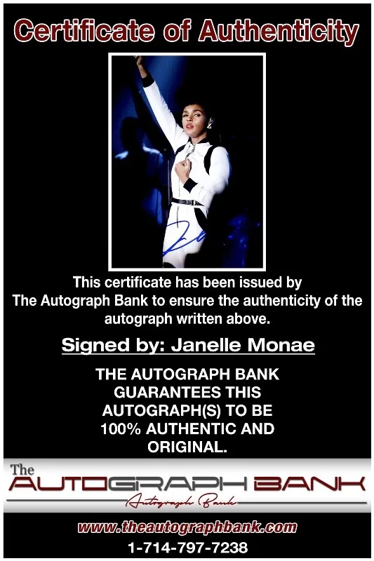Janelle Monae — Janelle Monae authentic signed RAPPER 8x10 photo W/ Certificate Autographed 26-c, image 2