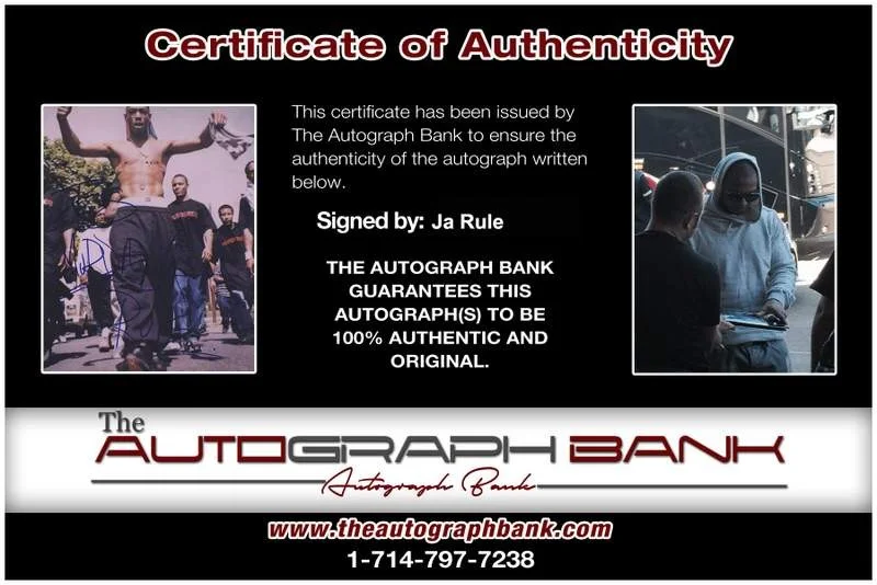 Ja Rule — Murder Inc Ja Rule authentic signed rap 8x10 photo W/Cert Autographed (A0568), image 2
