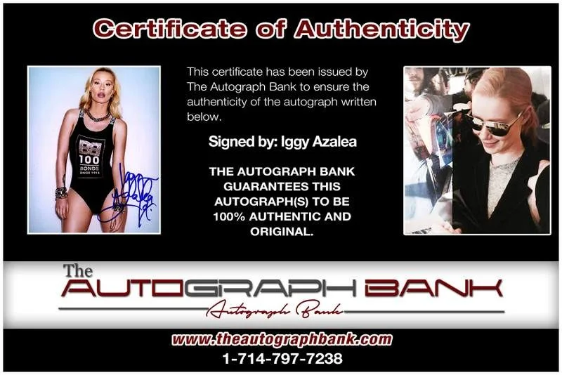 Iggy Azalea — Iggy Azalea authentic signed rap 8x10 photo W/Certificate Autographed (A00743), image 2